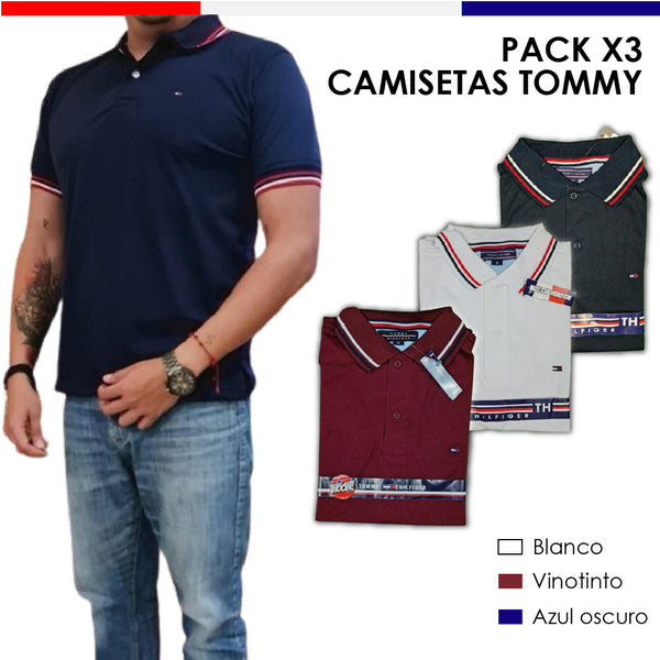 CAMISETAS TOMMY PACK X3